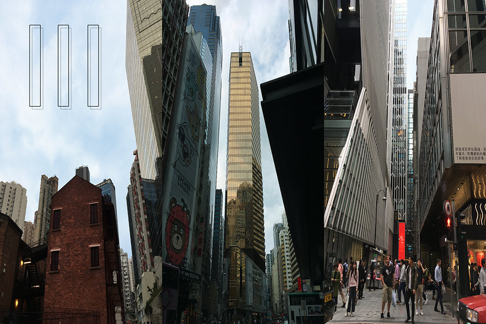 Hong Kong Gaze is a digital photographic collage artwork by Kelly Irving